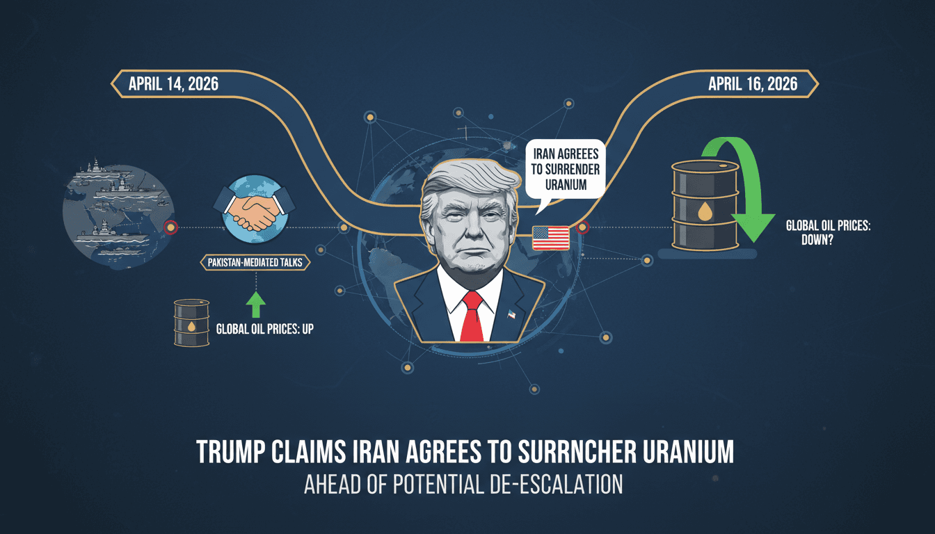 Trump Claims Iran Agreed to Surrender Enriched Uranium Amid Ongoing Hostilities