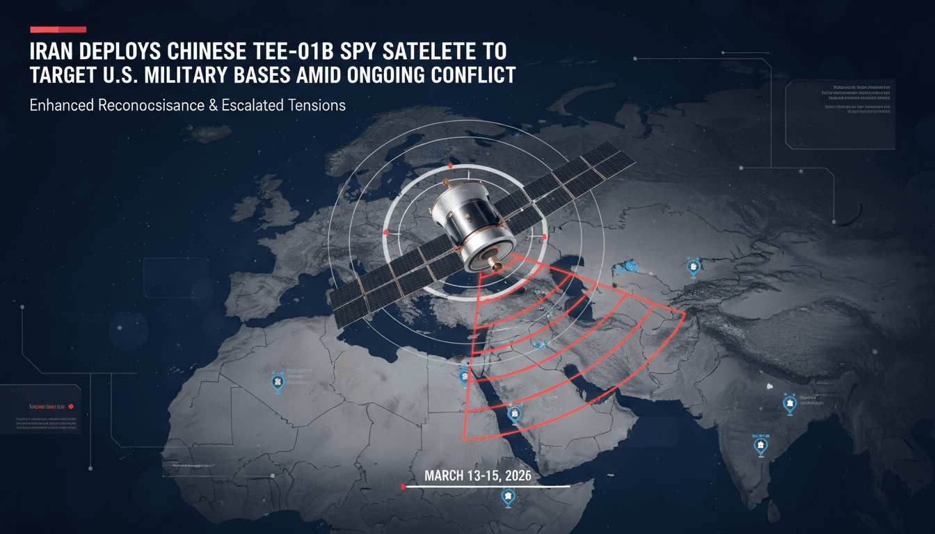 Iran Deploys Chinese TEE-01B Spy Satellite to Target U.S. Military Bases Amid Ongoing Conflict
