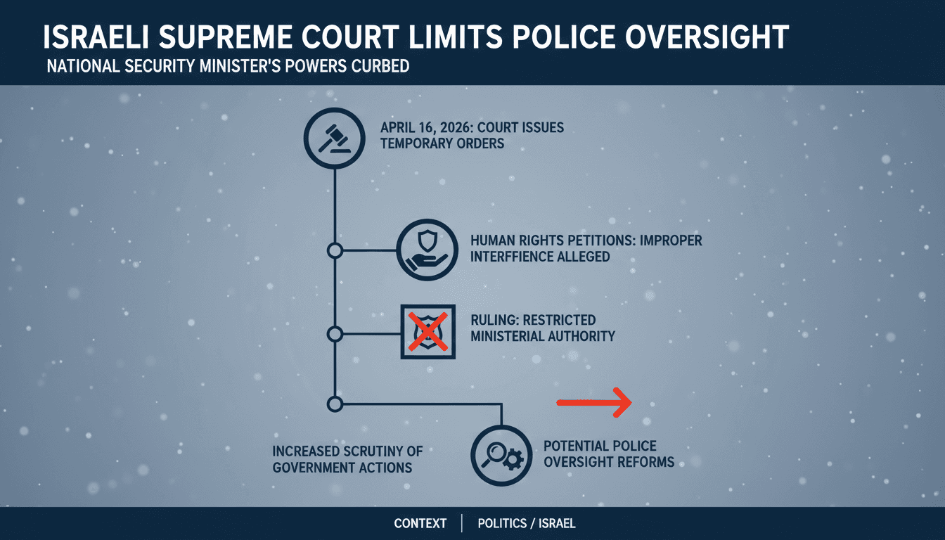 Israeli Supreme Court Limits National Security Minister's Police Oversight Powers