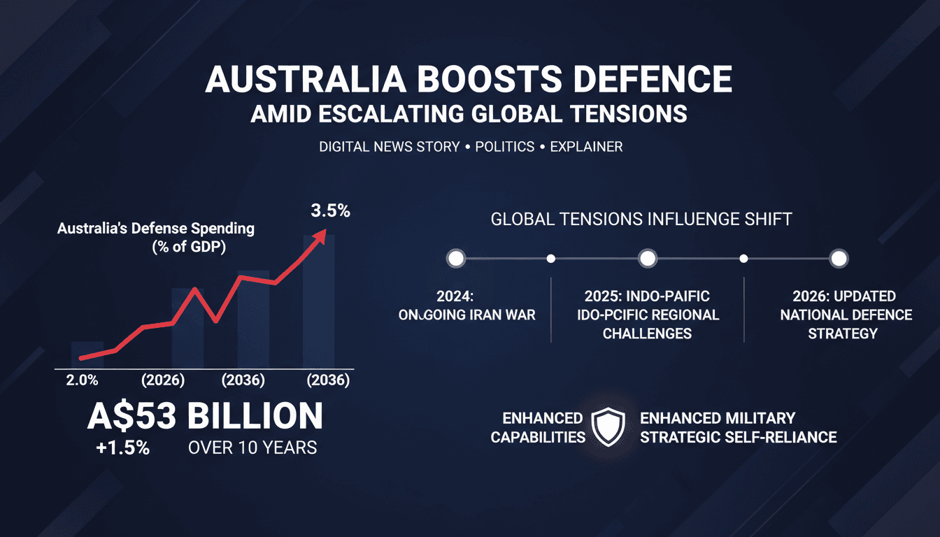 Australia Increases Defence Spending by A$53 Billion Amid Escalating Global Tensions