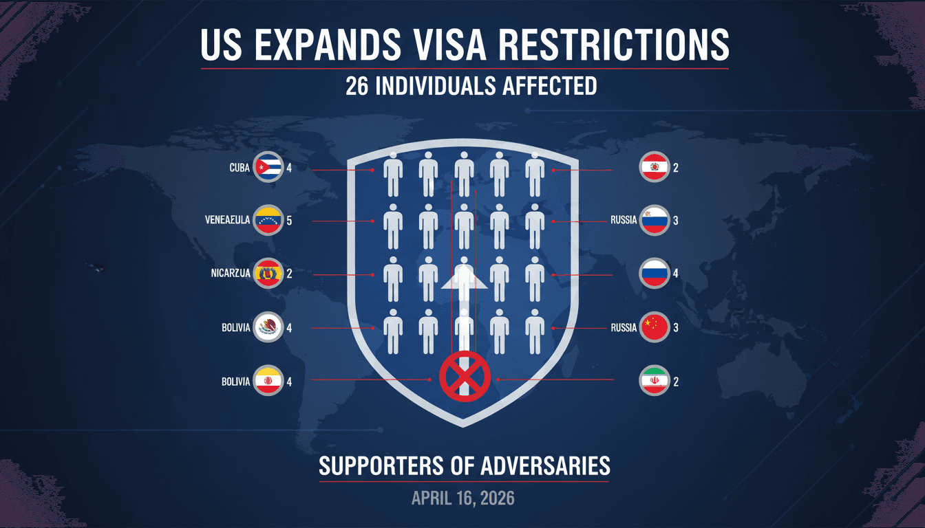 US Expands Visa Restrictions for Supporters of Adversaries in Western Hemisphere