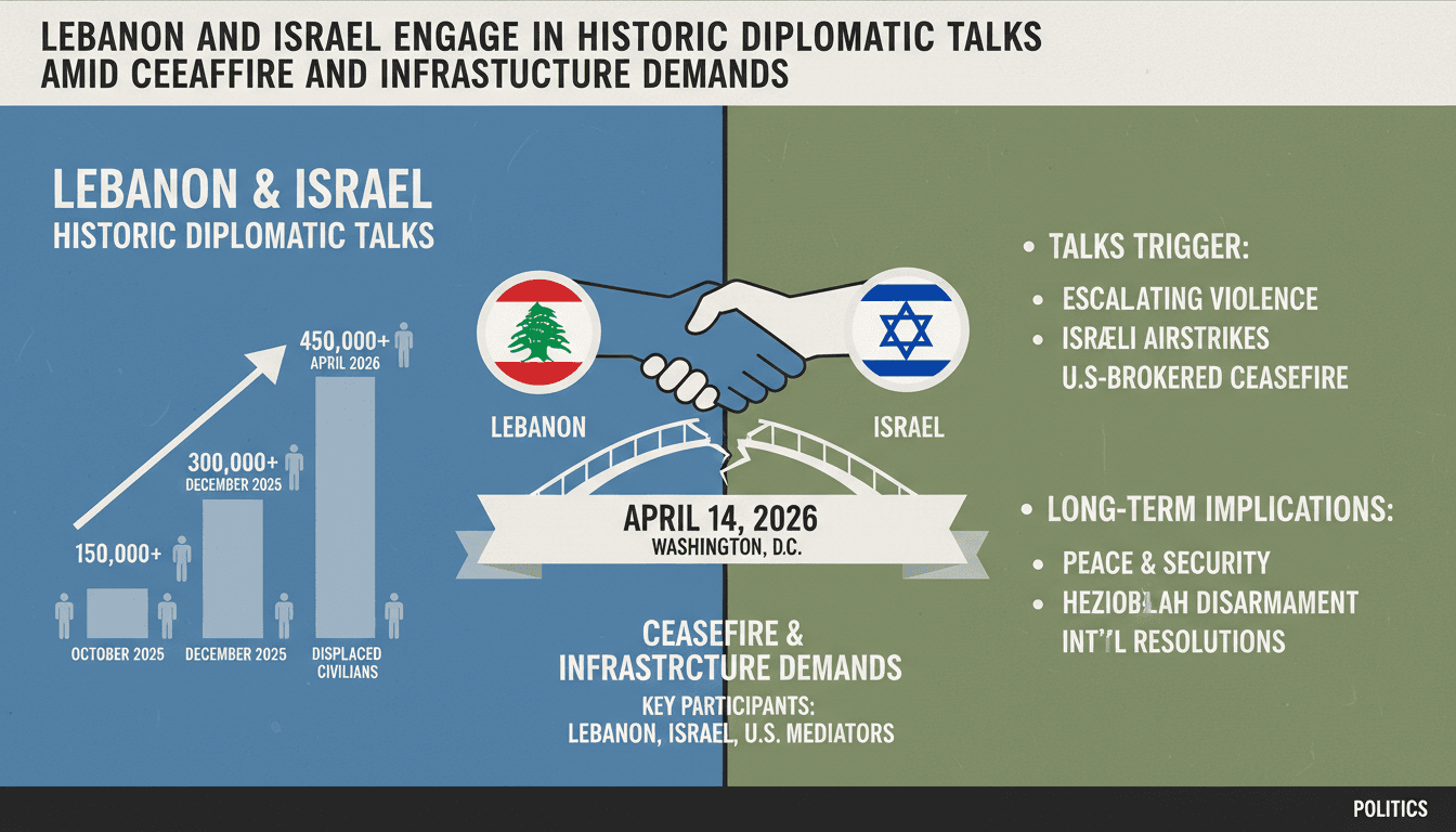 Lebanon and Israel Engage in Historic Diplomatic Talks Amid Ceasefire and Infrastructure Demands