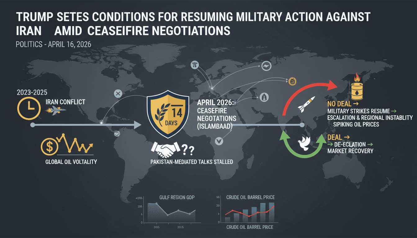 Trump Sets Conditions for Resuming Military Action Against Iran Amid Ceasefire Negotiations
