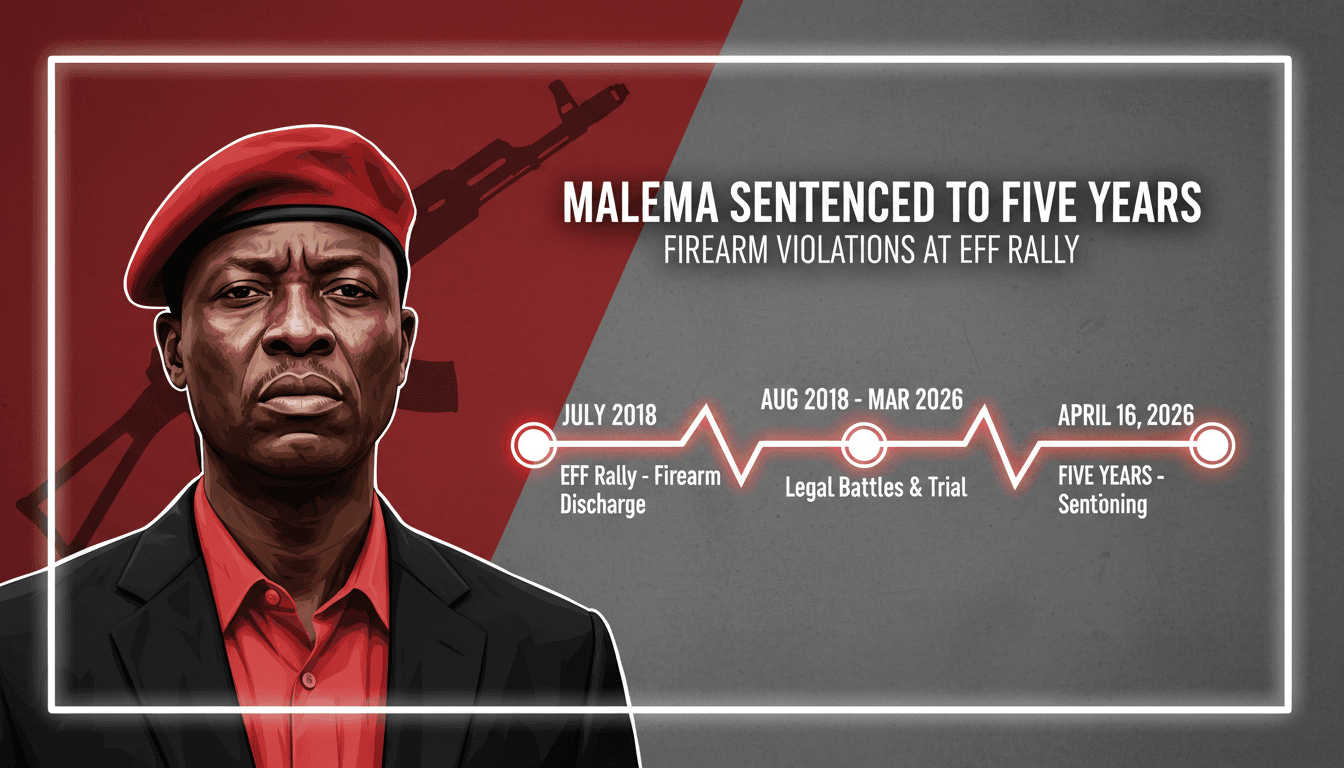 Julius Malema Sentenced to Five Years for Firearm Violations at EFF Rally