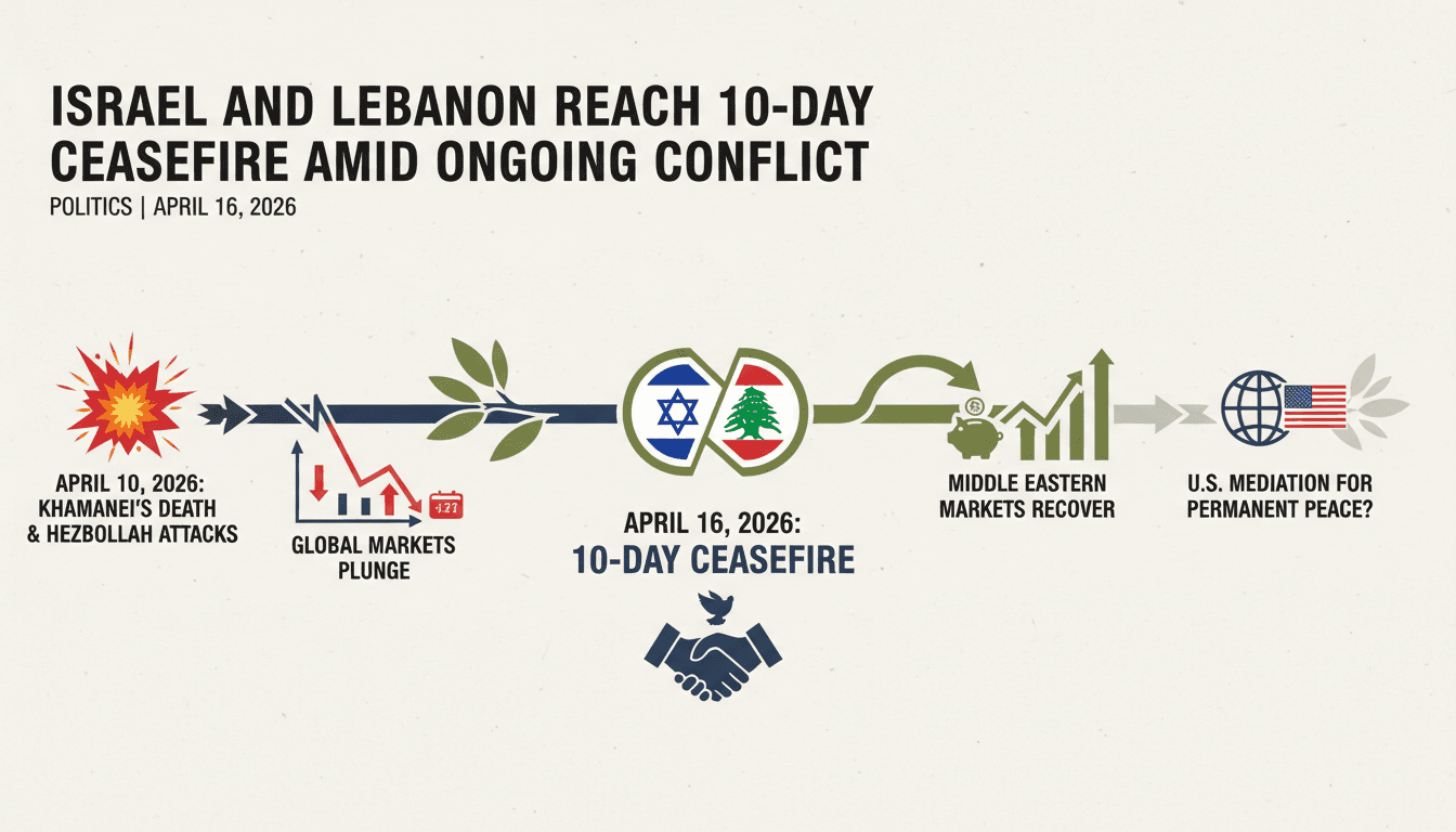Israel and Lebanon Reach 10-Day Ceasefire Amid Ongoing Conflict