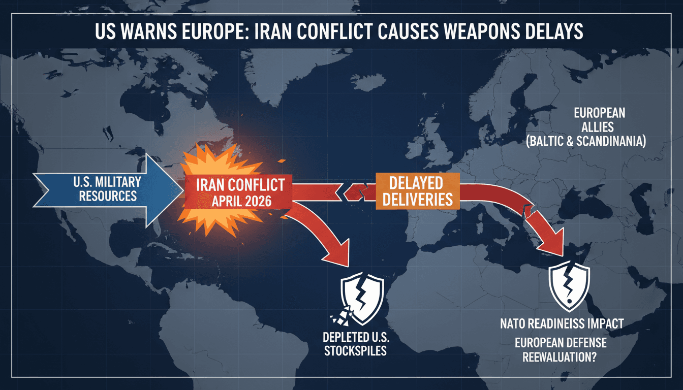 US Warns European Allies of Delayed Weapons Deliveries Due to Iran Conflict