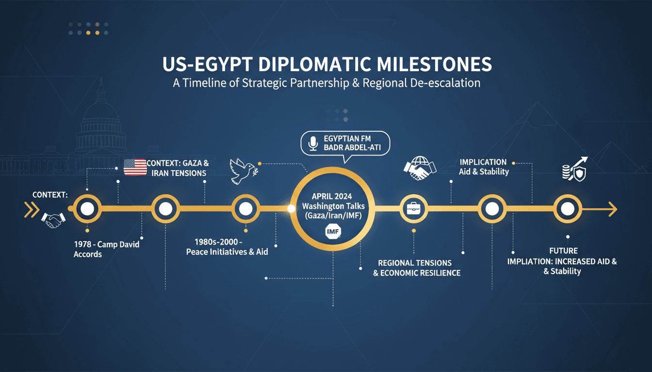 Egyptian Foreign Minister Engages in Diplomatic Talks in Washington to Address Regional Tensions