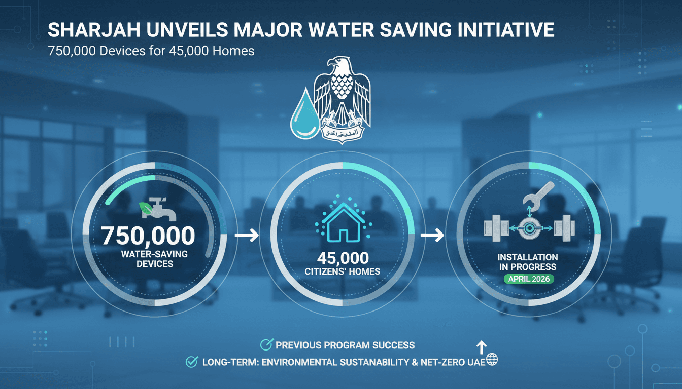 Sharjah Launches Initiative to Install 750,000 Water-Saving Devices in Homes