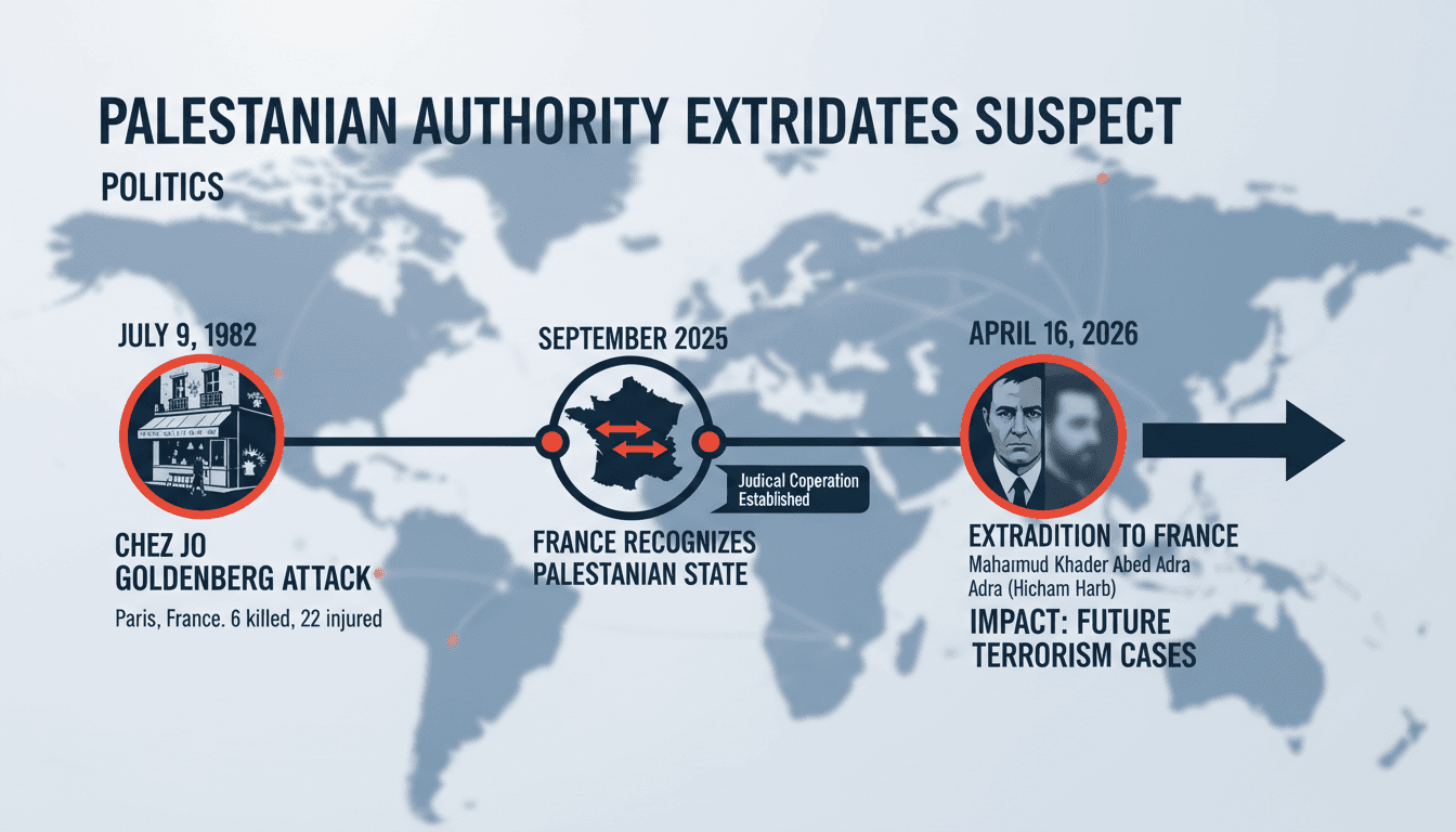 Palestinian Authority Extradites Suspect for 1982 Paris Restaurant Attack