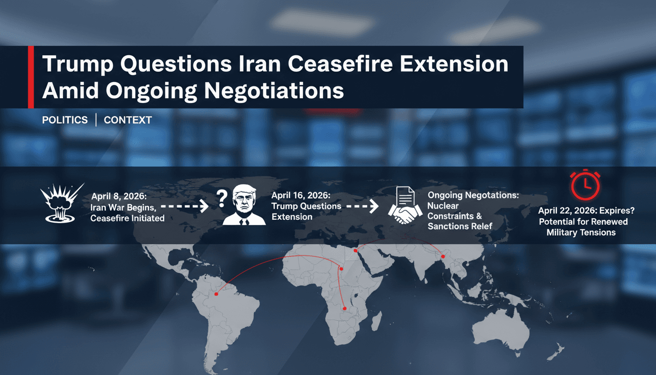 Trump Questions Iran Ceasefire Extension Amid Ongoing Negotiations