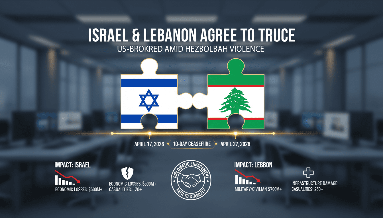 Israel and Lebanon Agree to 10-Day Ceasefire Amid Escalating Border Conflict