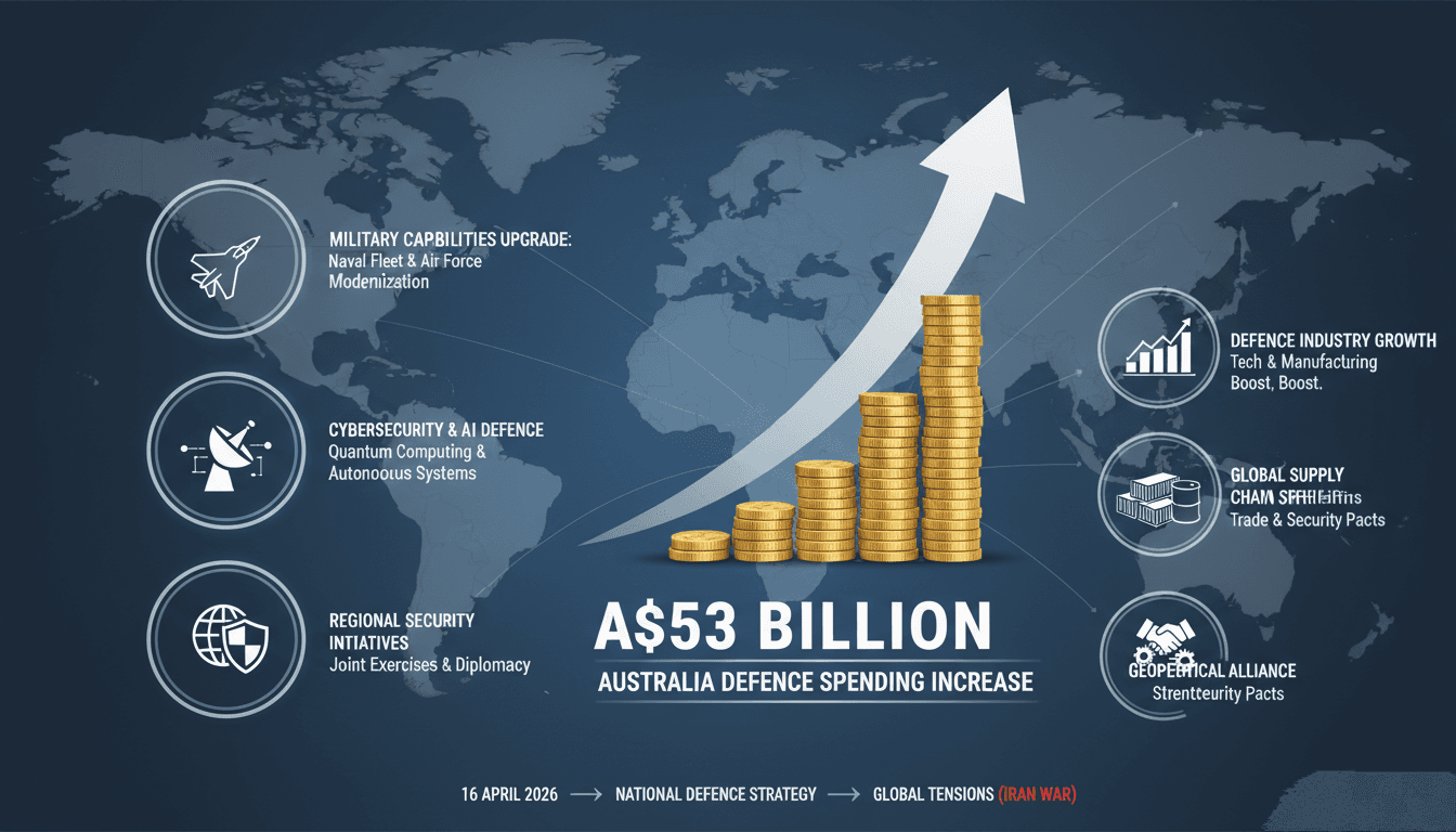 Australia Increases Defence Spending by A$53 Billion Amid Rising Global Tensions