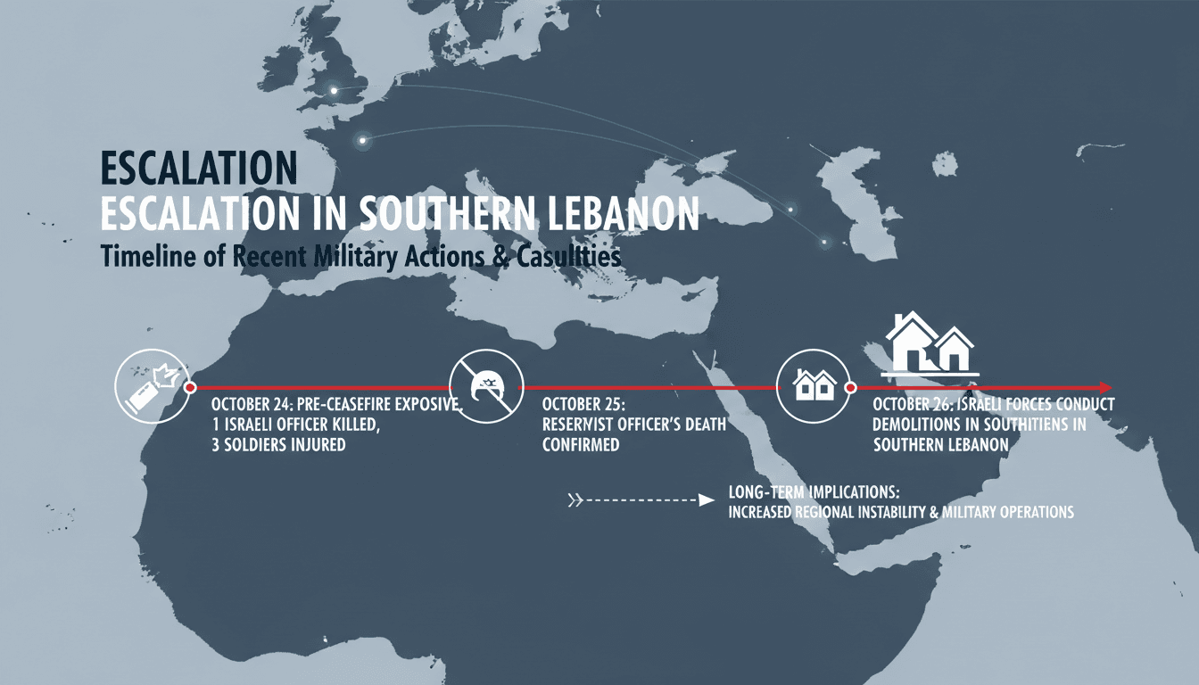 Israeli Forces Conduct Demolitions in Southern Lebanon Following Soldier's Death