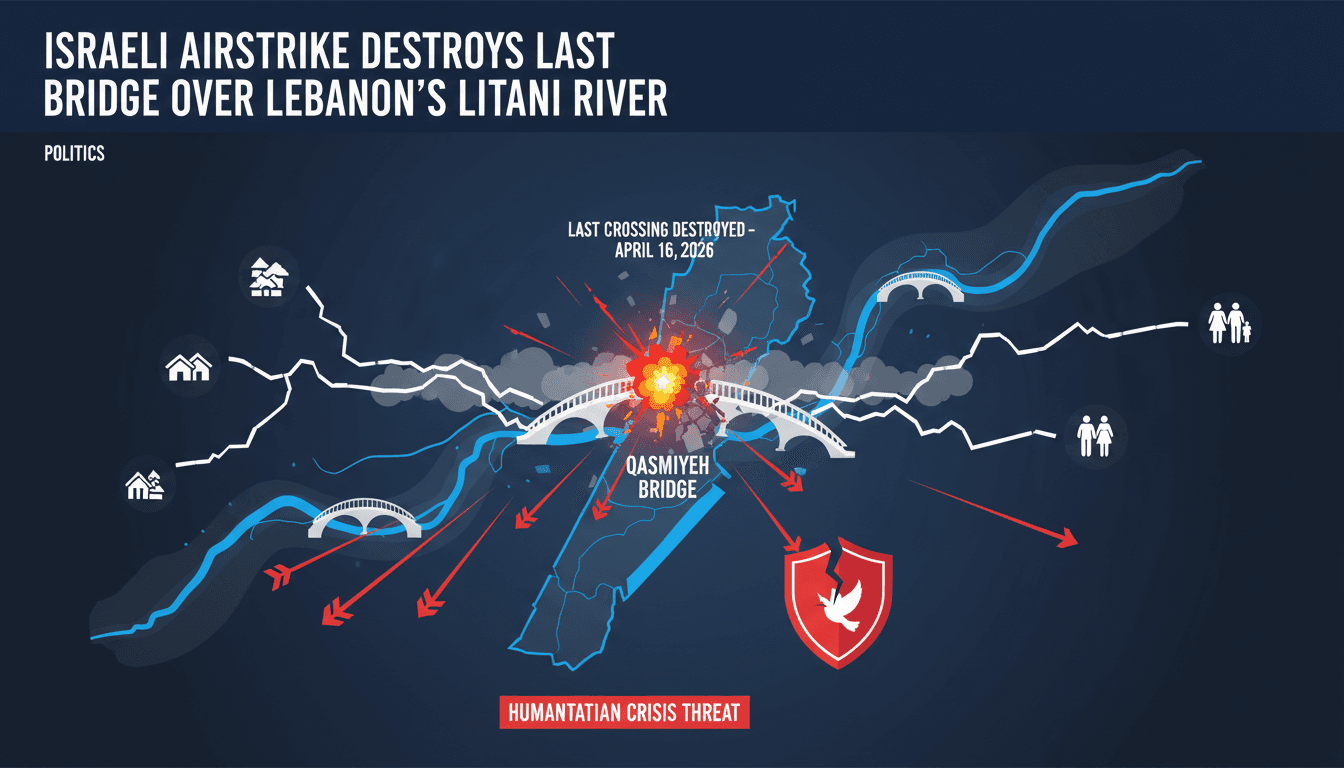 Israeli Airstrike Destroys Last Bridge Over Lebanon's Litani River