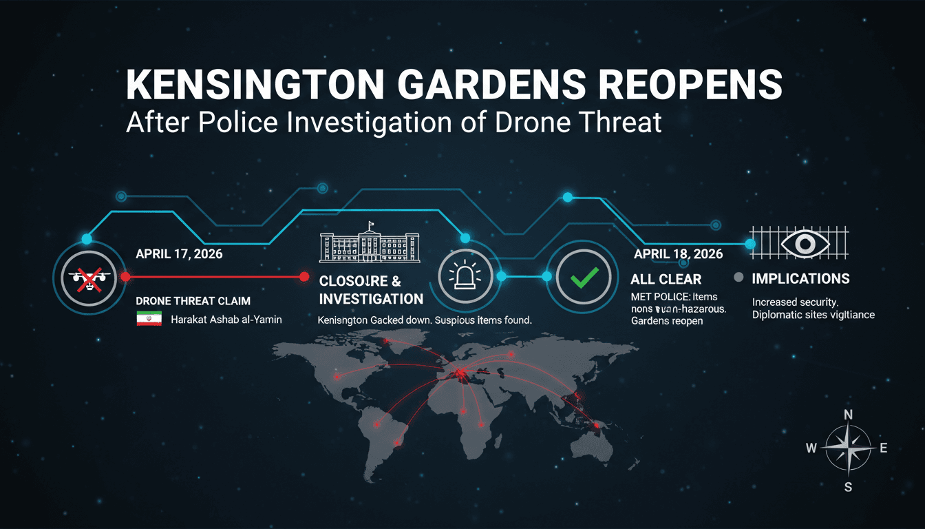 Kensington Gardens Reopens After Police Investigation of Drone Threat