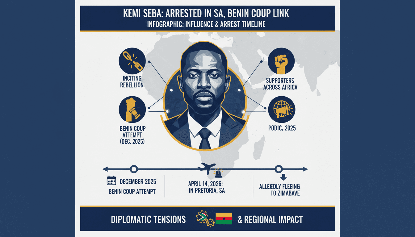 Kemi Seba Arrested in South Africa for Inciting Rebellion Linked to Benin Coup Attempt
