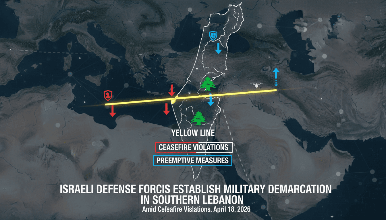 Israeli Defense Forces Establish Military Demarcation in Southern Lebanon Amid Ceasefire Violations