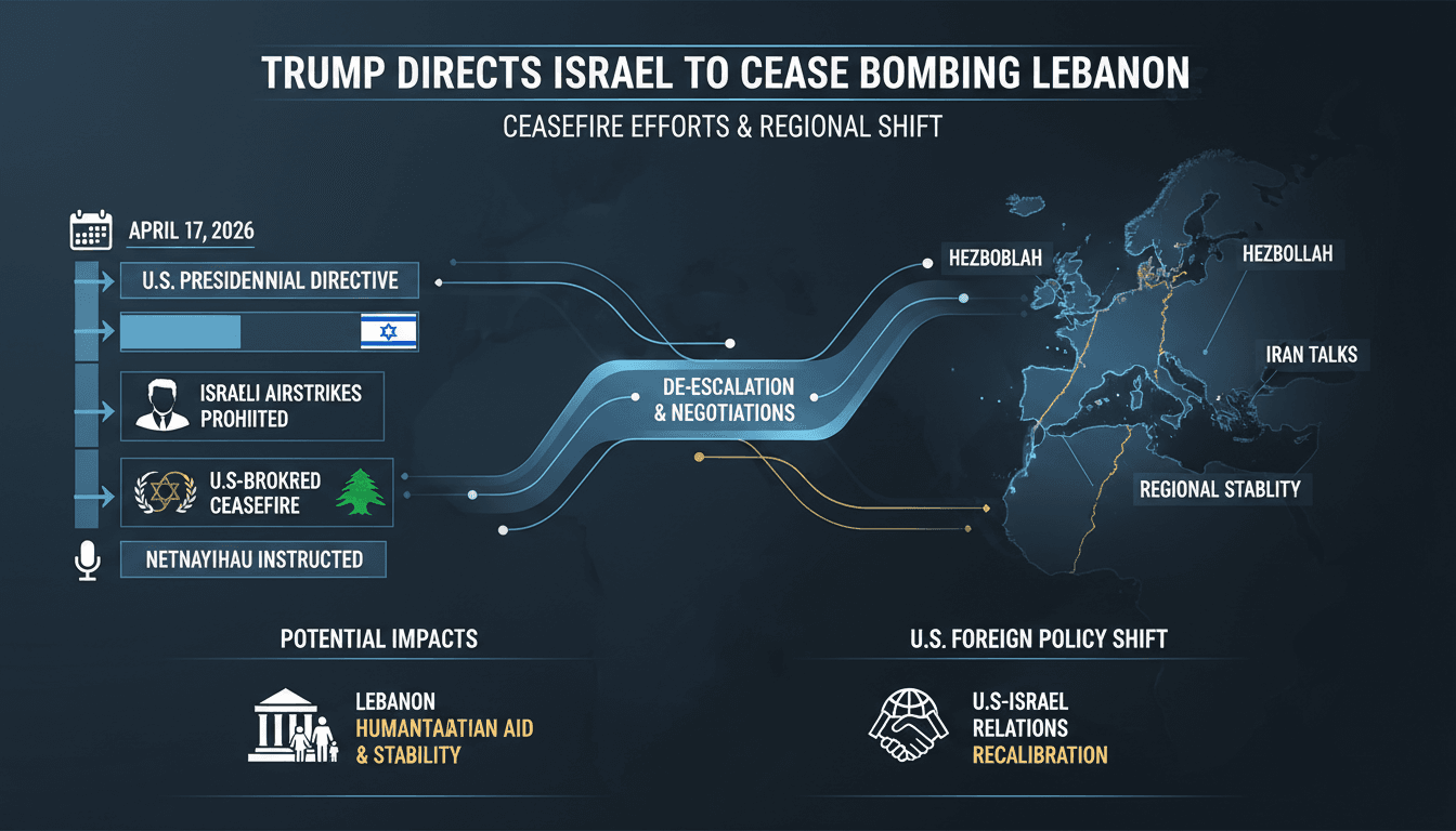 Trump Directs Israel to Cease Bombing Lebanon Amid Ceasefire Efforts