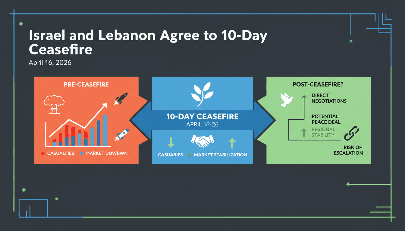 Israel and Lebanon Agree to 10-Day Ceasefire Amid Ongoing Conflict