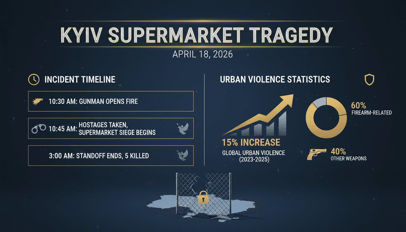 Gunman Kills Five and Takes Hostages in Kyiv Supermarket Shooting