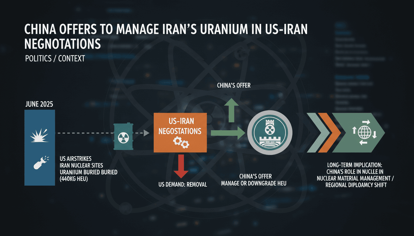 China Offers to Manage Iran's Highly Enriched Uranium in US-Iran Negotiations