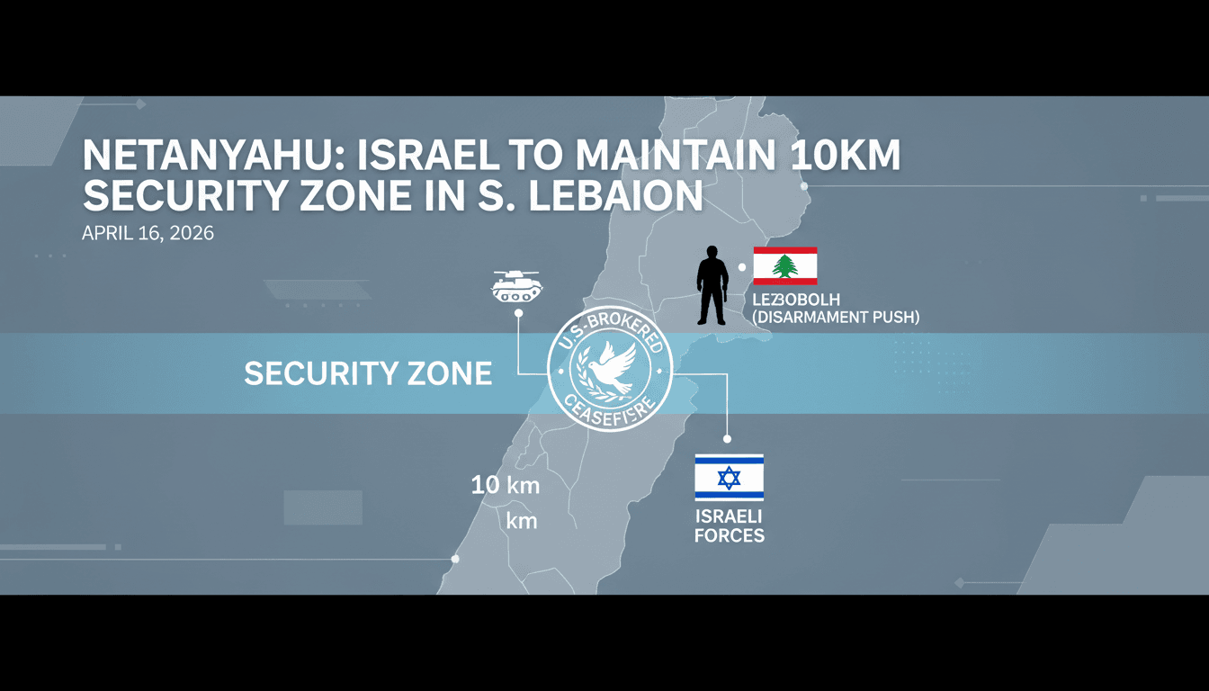 Netanyahu Confirms Israeli Forces Will Maintain Security Zone in Southern Lebanon During Ceasefire