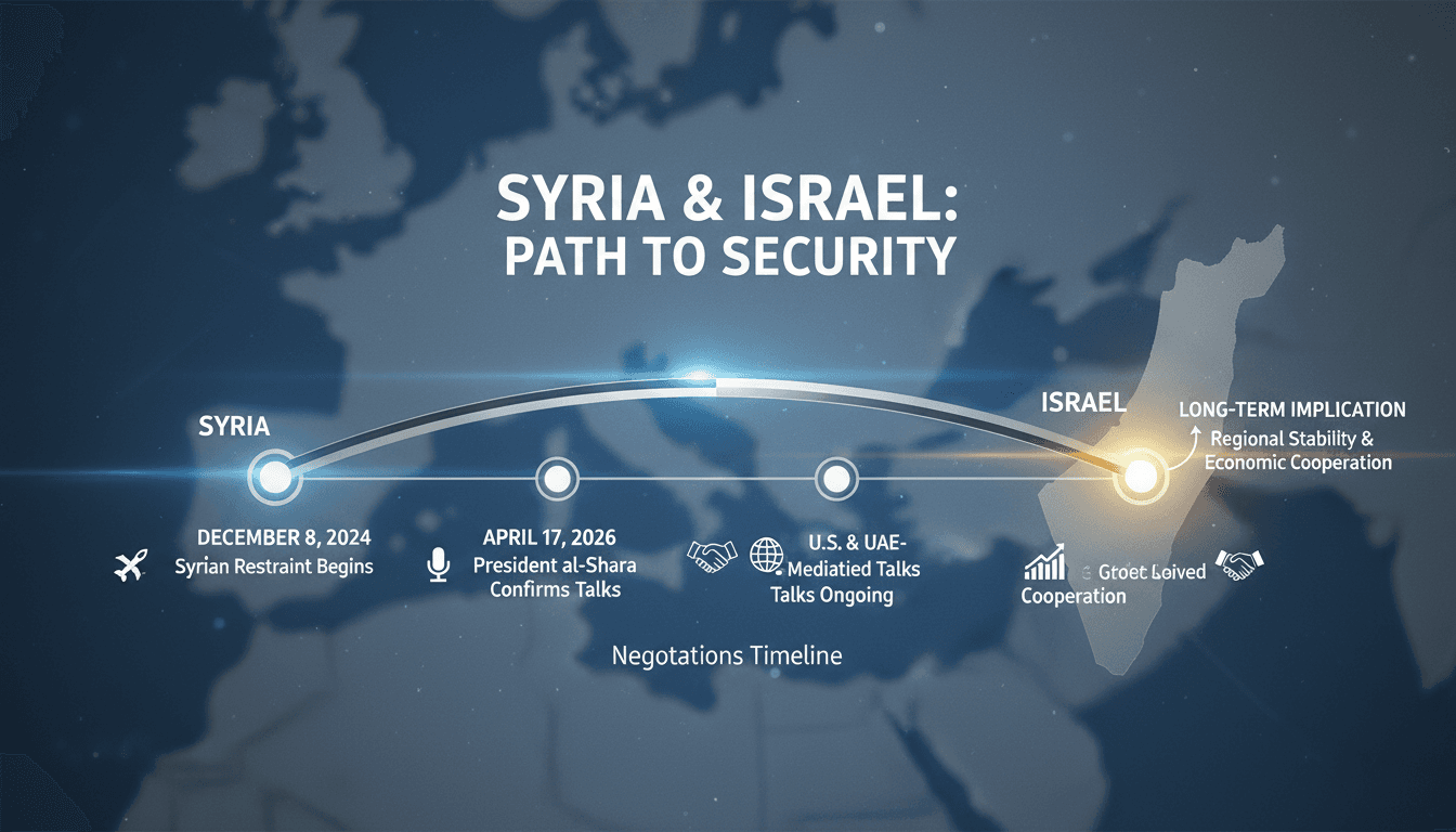 Syria and Israel Engage in Security Agreement Negotiations