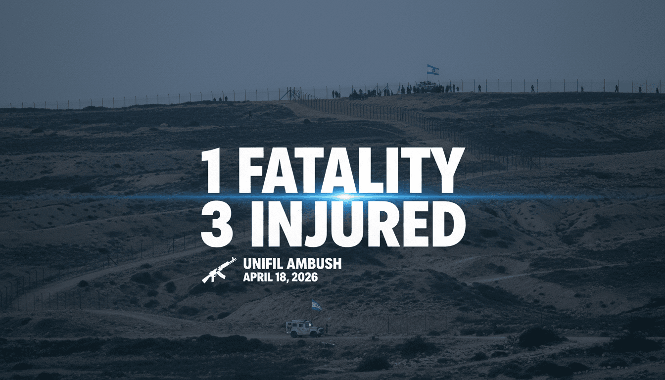 UNIFIL Peacekeepers Ambushed in Southern Lebanon Resulting in Fatality