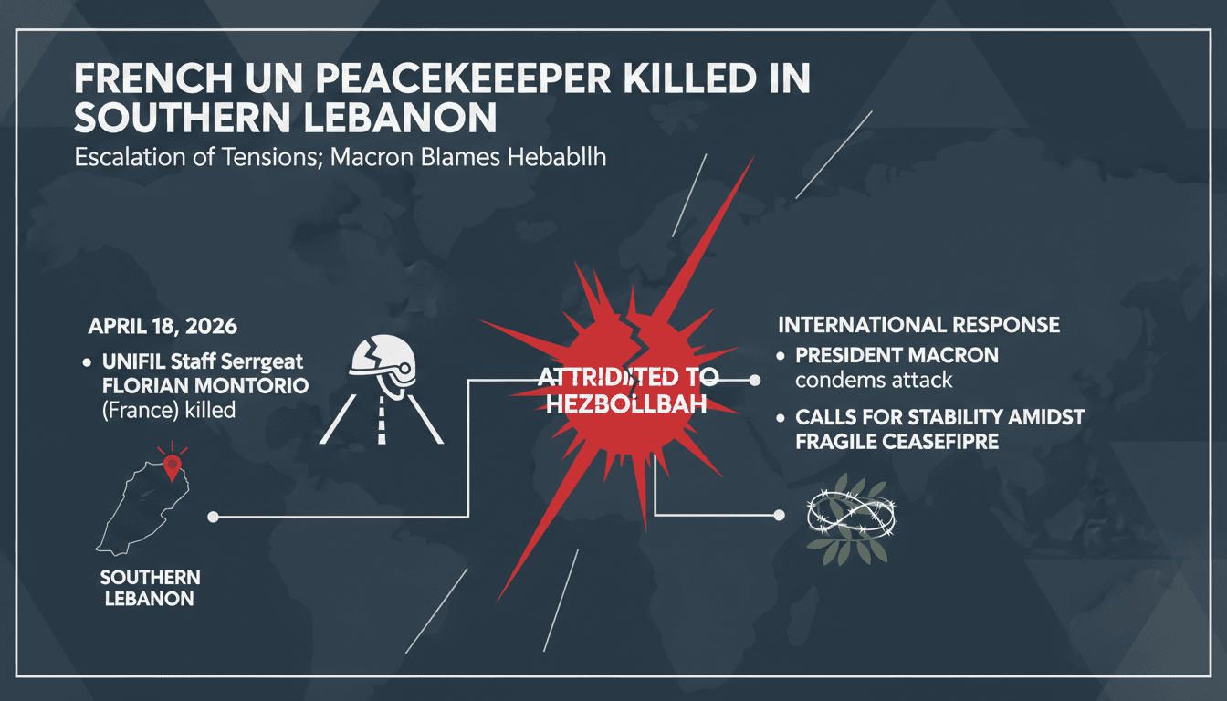French UNIFIL Peacekeeper Killed in Southern Lebanon Attributed to Hezbollah