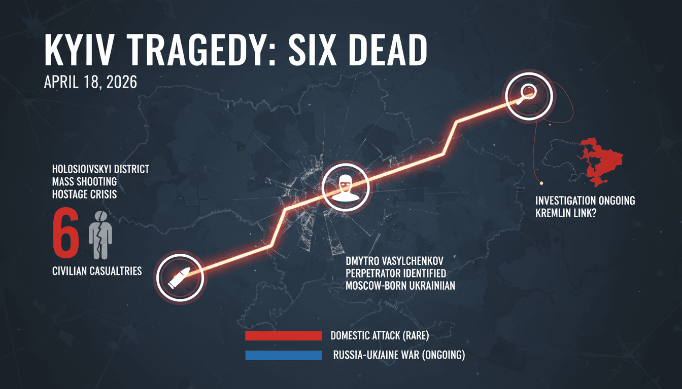 Mass shooting in Kyiv results in six deaths amid ongoing Russia-Ukraine conflict