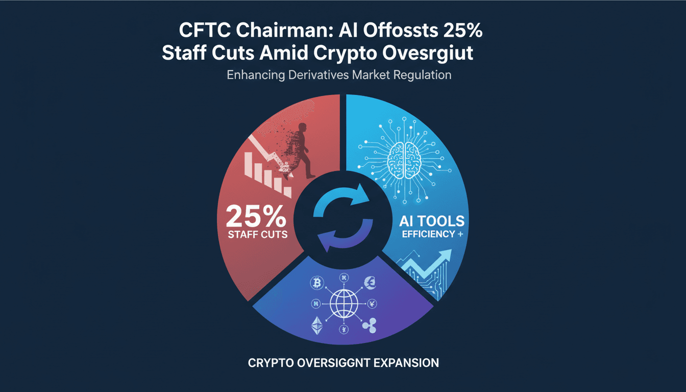 CFTC Chairman Testifies AI Tools Offset 25% Staff Cuts Amid Crypto Oversight Expansion