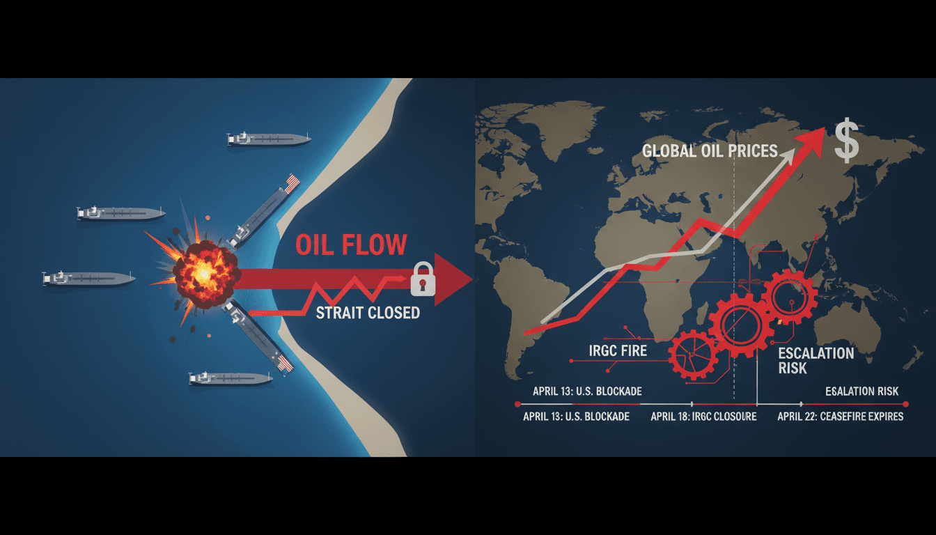 Iran's IRGC Re-closes Strait of Hormuz Following U.S. Naval Blockade and Internal Divisions