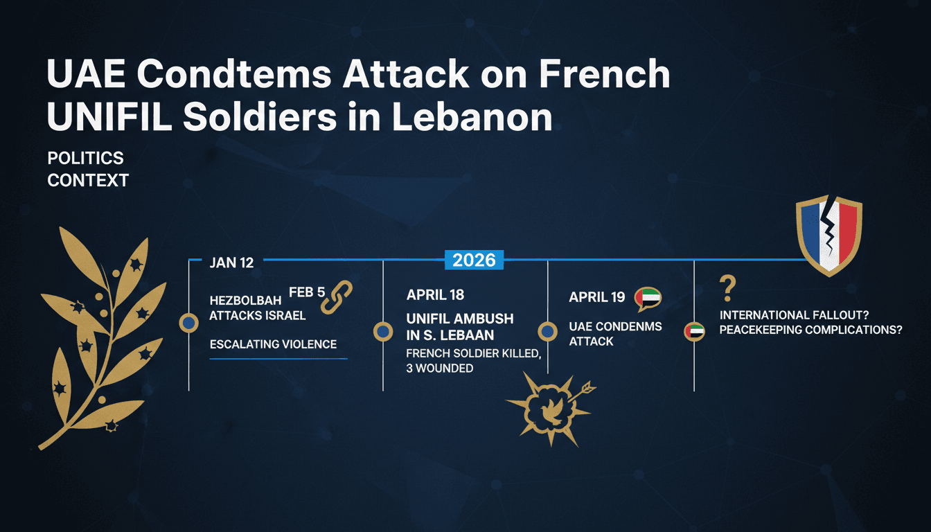 UAE Condemns Attack on French UNIFIL Soldiers in Lebanon