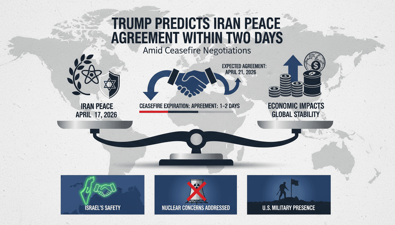 Trump Predicts Iran Peace Agreement Within Two Days Amid Ceasefire Negotiations