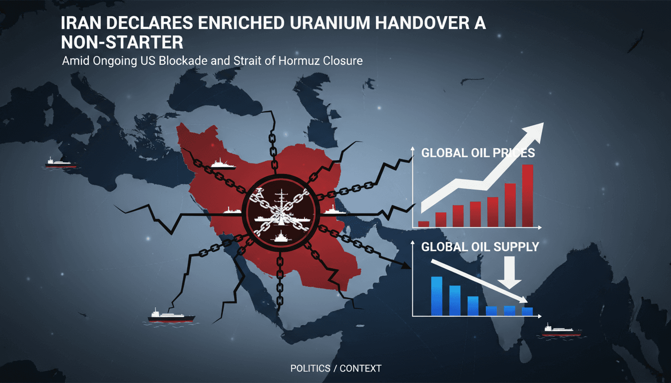 Iran Declares Enriched Uranium Handover a Non-Starter Amid Ongoing US Blockade and Strait of Hormuz Closure