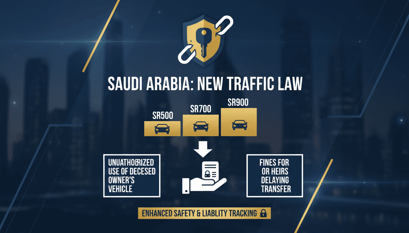 Saudi Arabia Proposes Fines for Unauthorized Use of Deceased Owners' Vehicles