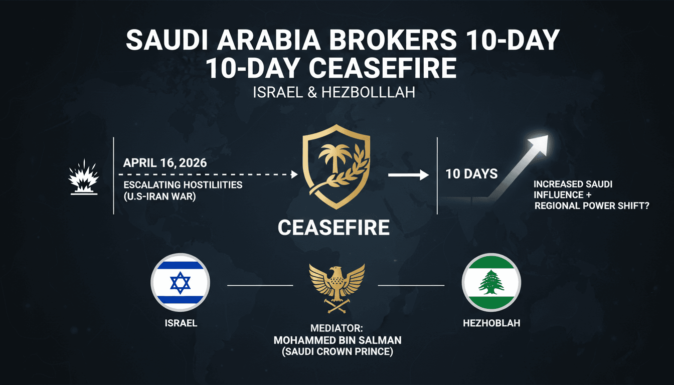 Saudi Arabia Brokers 10-Day Ceasefire Between Israel and Hezbollah