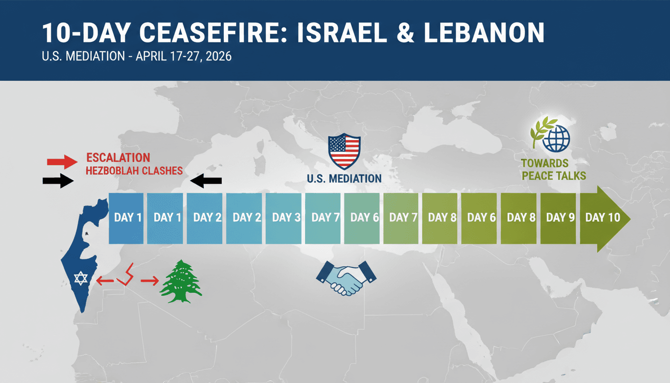 10-Day Ceasefire Between Israel and Lebanon Commences Under U.S. Mediation