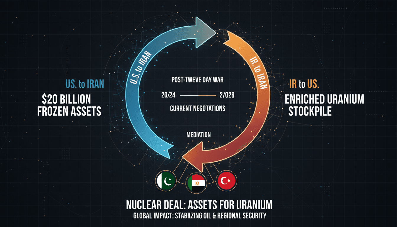 U.S. and Iran negotiate $20 billion asset release for uranium stockpile
