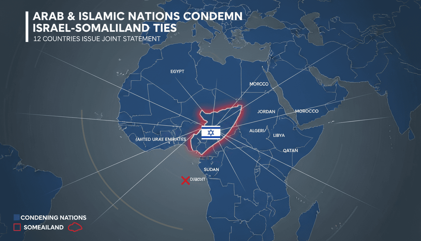 Arab and Islamic Countries Condemn Israel's Diplomatic Move in Somaliland
