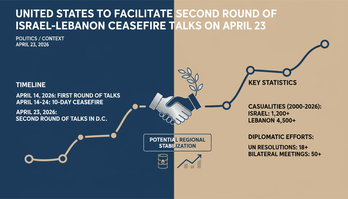 United States to Facilitate Second Round of Israel-Lebanon Ceasefire Talks on April 23