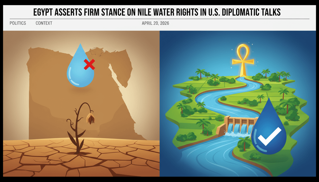 Egypt Asserts Firm Stance on Nile Water Rights in U.S. Diplomatic Talks