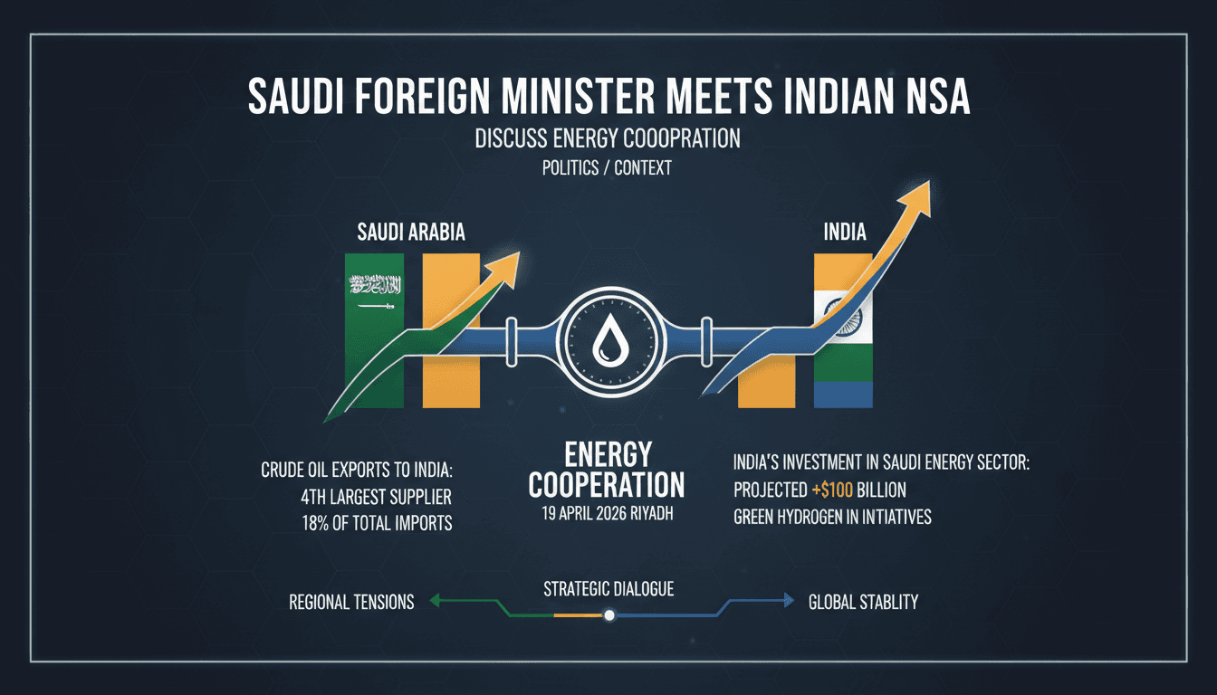 Saudi Foreign Minister Meets Indian National Security Advisor to Discuss Energy Cooperation