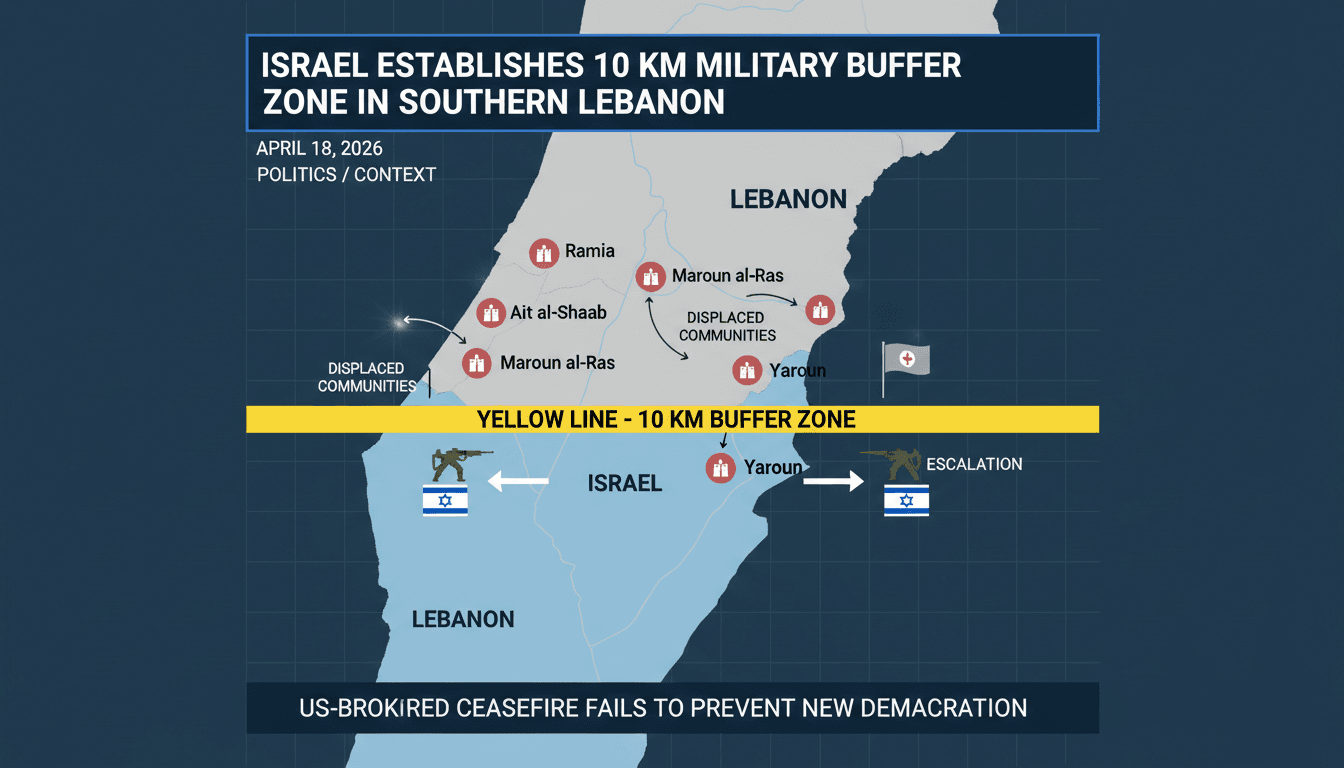 Israel Establishes 10 km Military Buffer Zone in Southern Lebanon