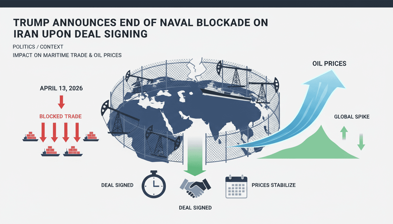 Trump Announces End of Naval Blockade on Iran Upon Deal Signing