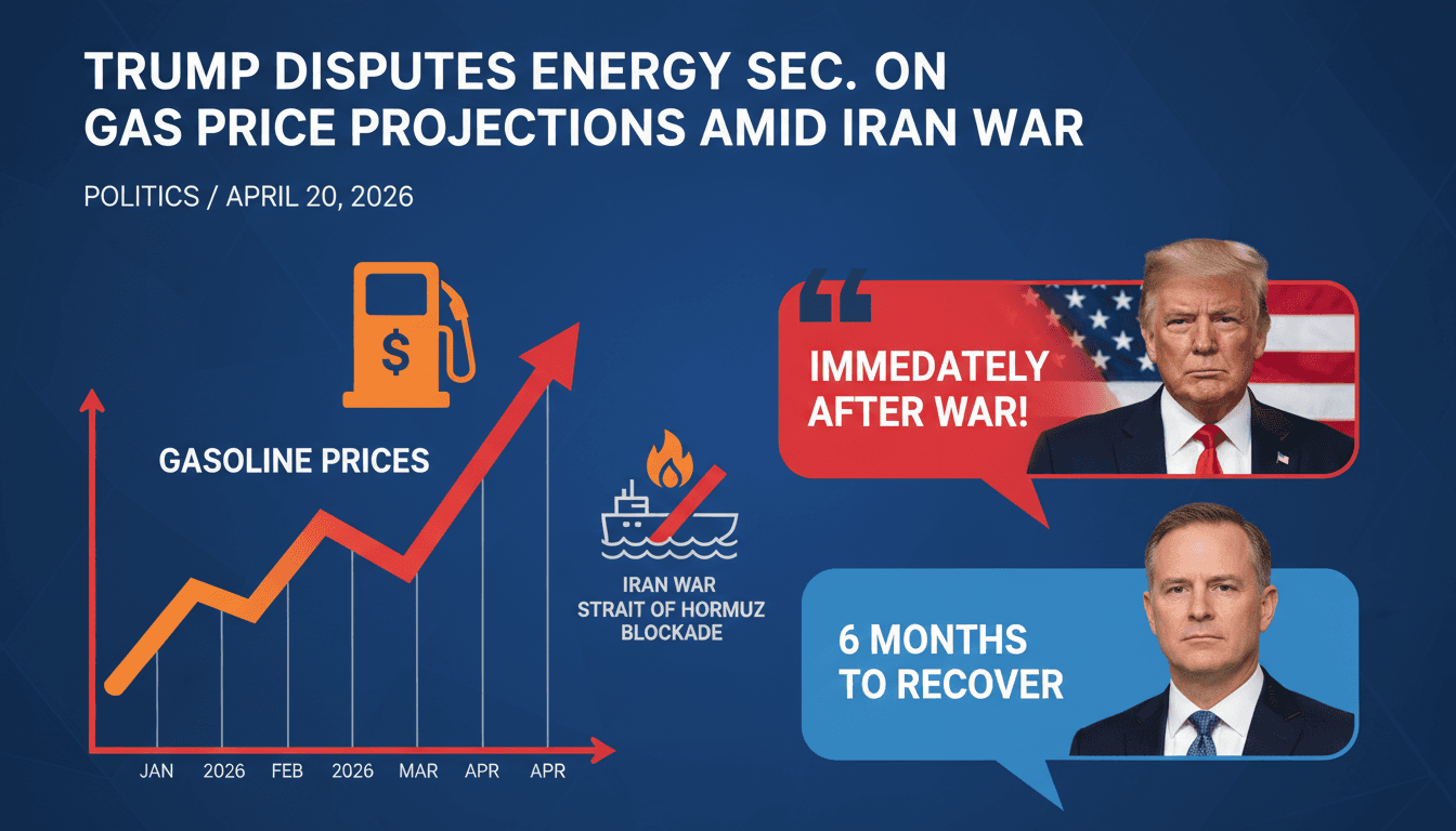 Trump Disputes Energy Secretary on Gas Price Projections Amid Iran War