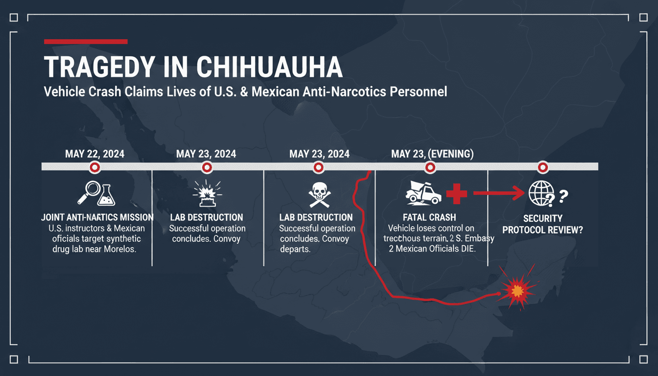 Vehicle Crash Claims Lives of U.S. Embassy Instructors and Mexican Officials in Chihuahua