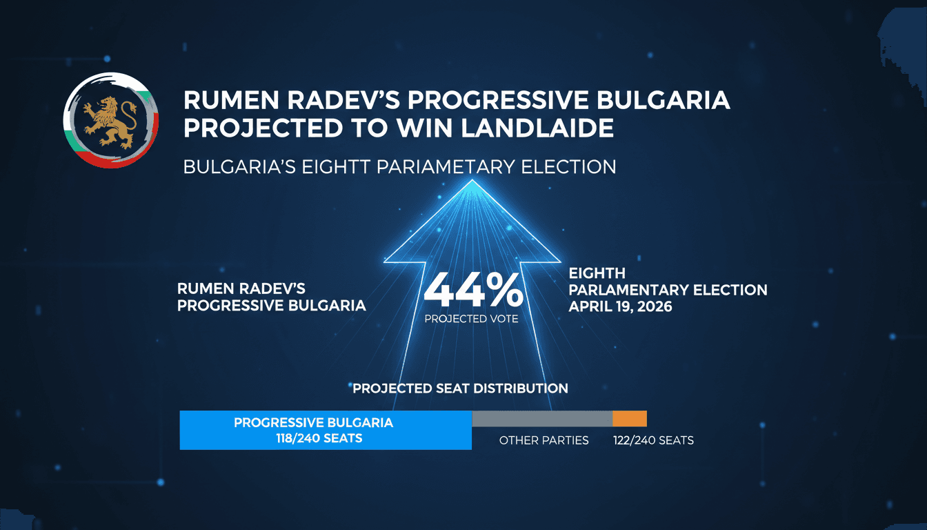 Rumen Radev's Progressive Bulgaria Projected to Win Landslide in Bulgaria's Eighth Parliamentary Election