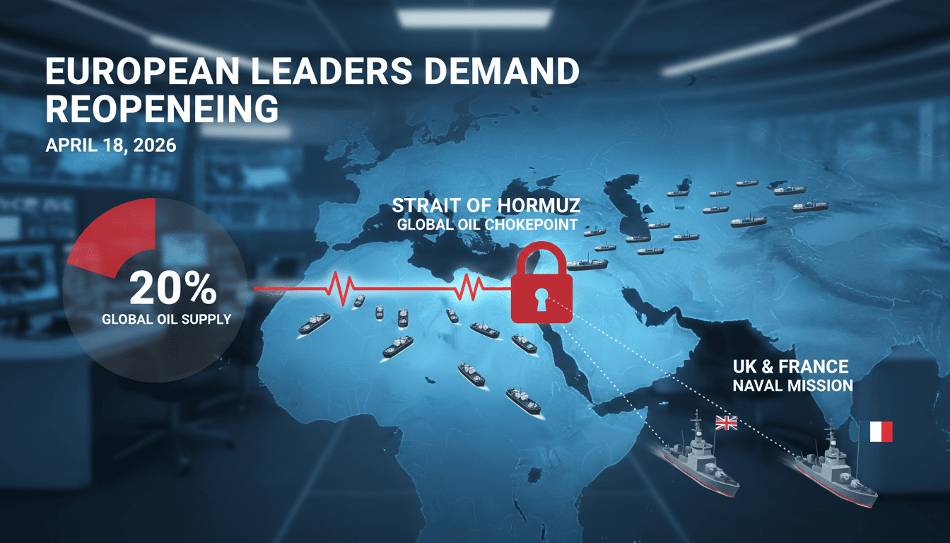 European Leaders Call for Immediate Reopening of Strait of Hormuz Amid Naval Mission Planning