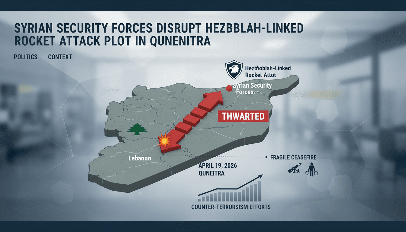 Syrian Security Forces Disrupt Hezbollah-Linked Rocket Attack Plot in Quneitra